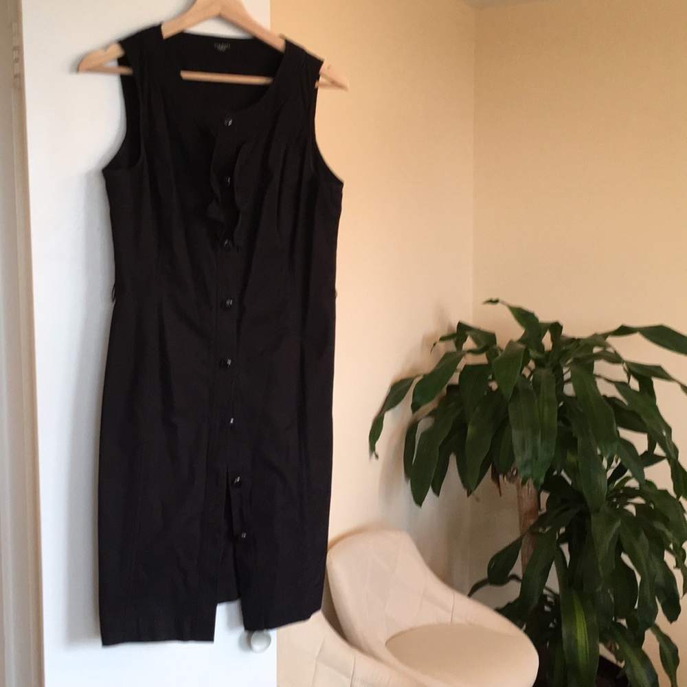 98% cotton button down dress talbots petite 8
